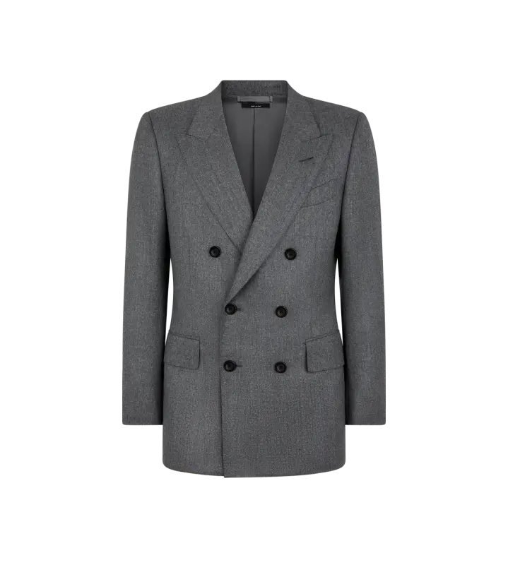 WOOLEN FLANNEL DYLLAN JACKET DARK GREY online